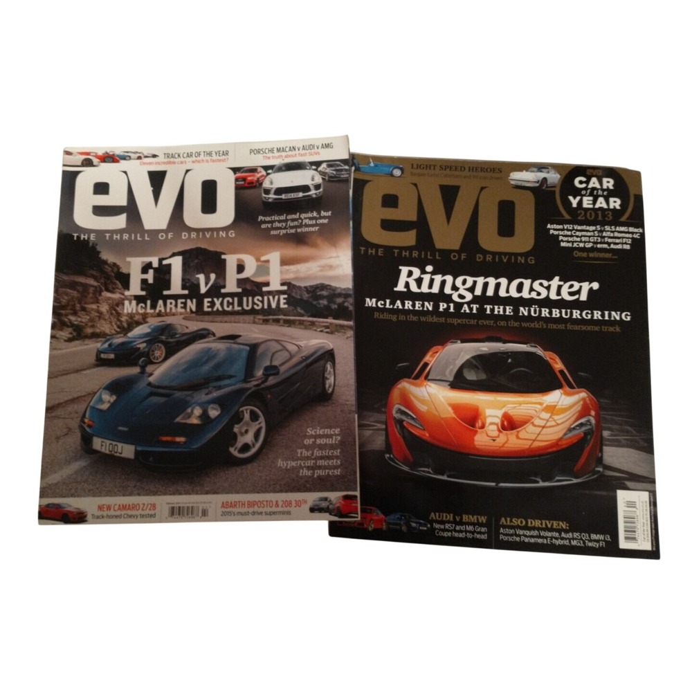 EVO Car Magazine Lot 2013 2015 McLaren F1 P1 BMW Z1 Audi RS7 Porsche 911 GT3